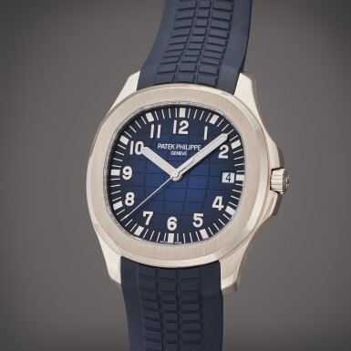 View full screen - View 1 of Lot 192. Reference 5168G-001 Aquanaut | A white gold automatic wristwatch with date, Circa 2019.