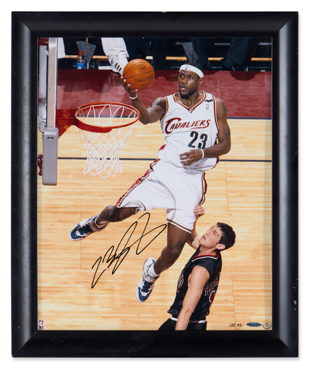View full screen - View 1 of Lot 54. LeBron James Upper Deck Signed Photograph.