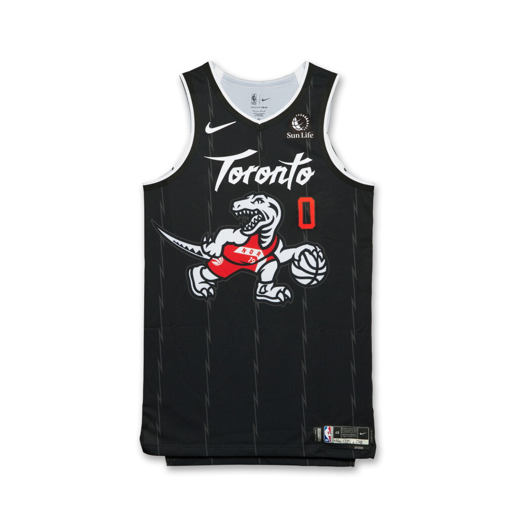 View full screen - View 1 of Lot 48. A.J. Lawson Toronto Raptors 2025-2026 Game Issued City Edition Jersey .