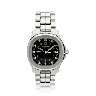View full screen - View 1 of Lot 92. REFERENCE 5066 AQUANAUT A STAINLESS STEEL AUTOMATIC WRISTWATCH WITH DATE AND BRACELET, CIRCA 1999.