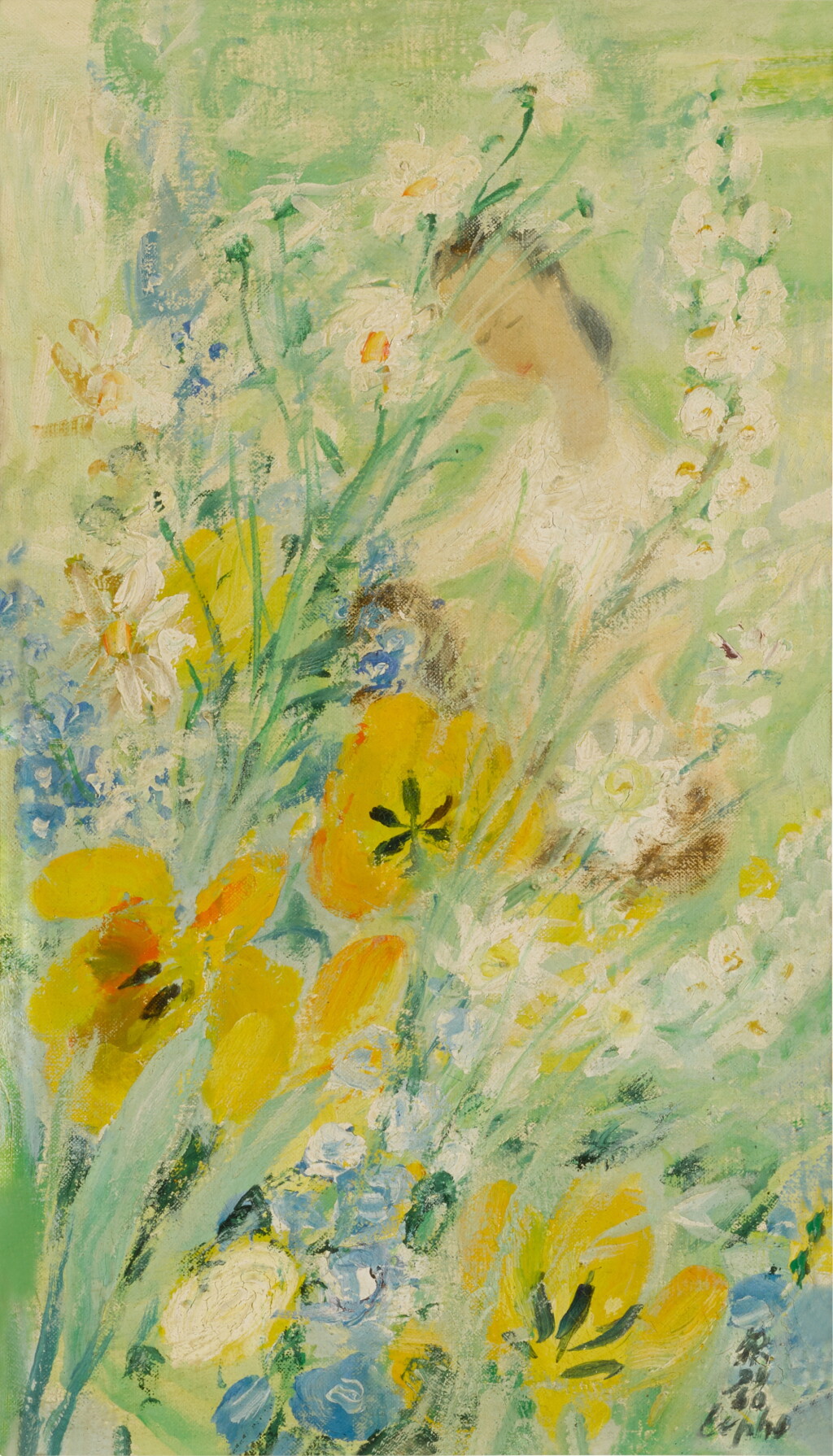 View full screen - View 1 of Lot 855. Fleurs et Personnages.