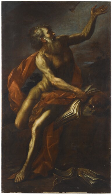 View full screen - View 1 of Lot 79. BOLOGNESE SCHOOL, 17TH CENTURY | Saint Jerome in the wilderness.