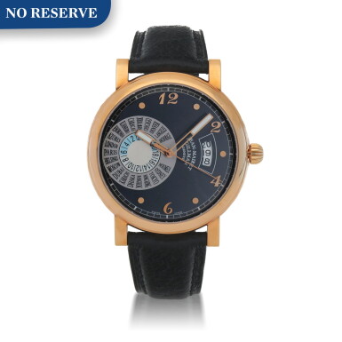 View full screen - View 1 of Lot 413. HORA MUNDI II PINK GOLD MULTI TIME-ZONE WRISTWATCH WITH DATE CIRCA 2005.