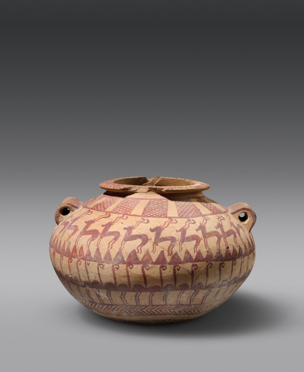 View full screen - View 1 of Lot 2. An Egyptian Buffware Pottery Jar, Predynastic Period, Nagada II, circa 3600-3200 B.C..