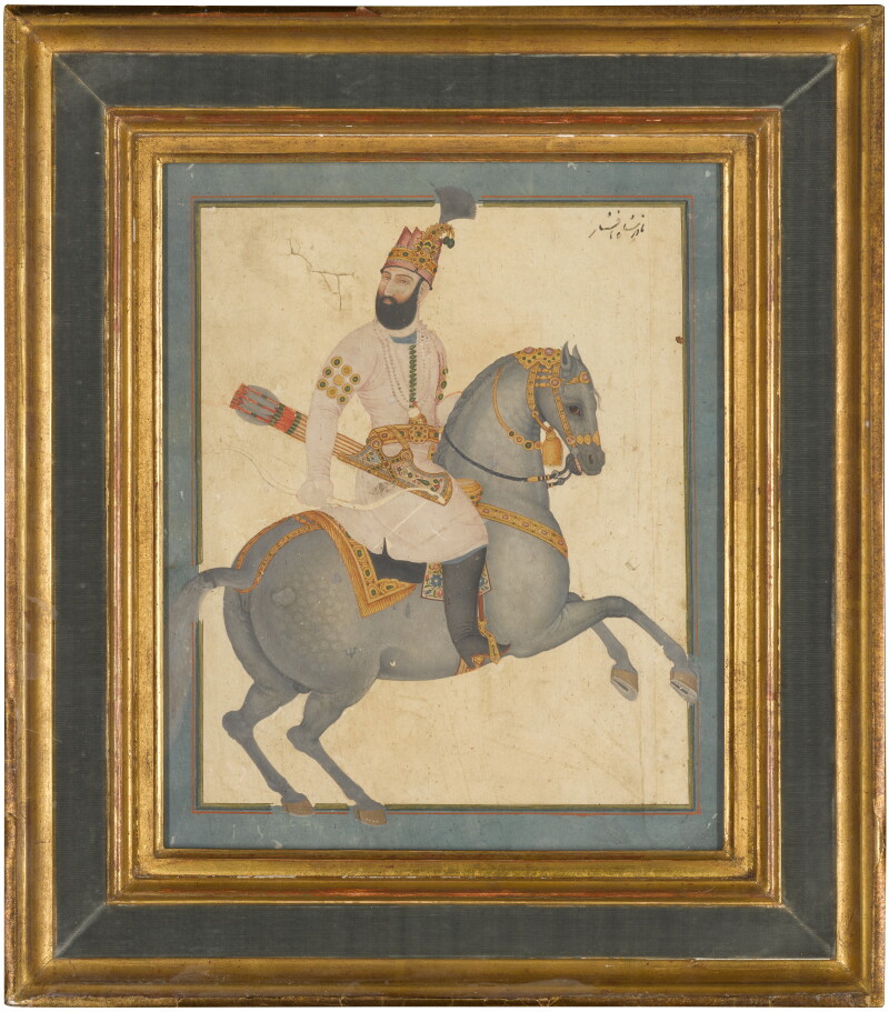 A Portrait Of Nadir Shah On Horseback Persia Late 18th Century a-portrait-of-nadir-shah-on-horseback-persia-late-18th-century