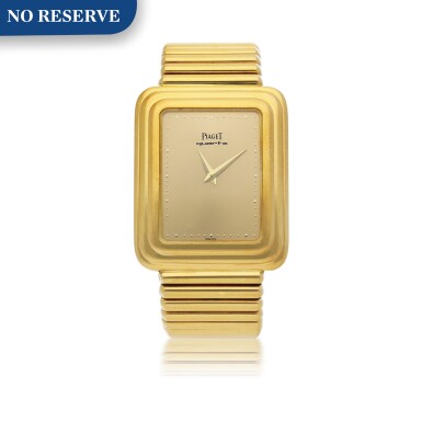 View full screen - View 1 of Lot 43. REF 74121 YELLOW GOLD BRACELET WATCH CIRCA 1980.