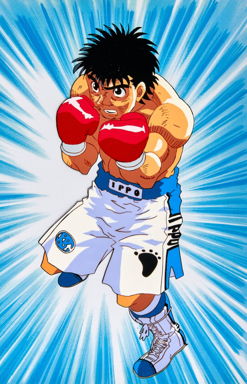 View full screen - View 1 of Lot 75. Ippo Makunouchi Animation Cel, Dougas and Printed Background | 幕之內一步賽璐璐,線稿及印刷背景.