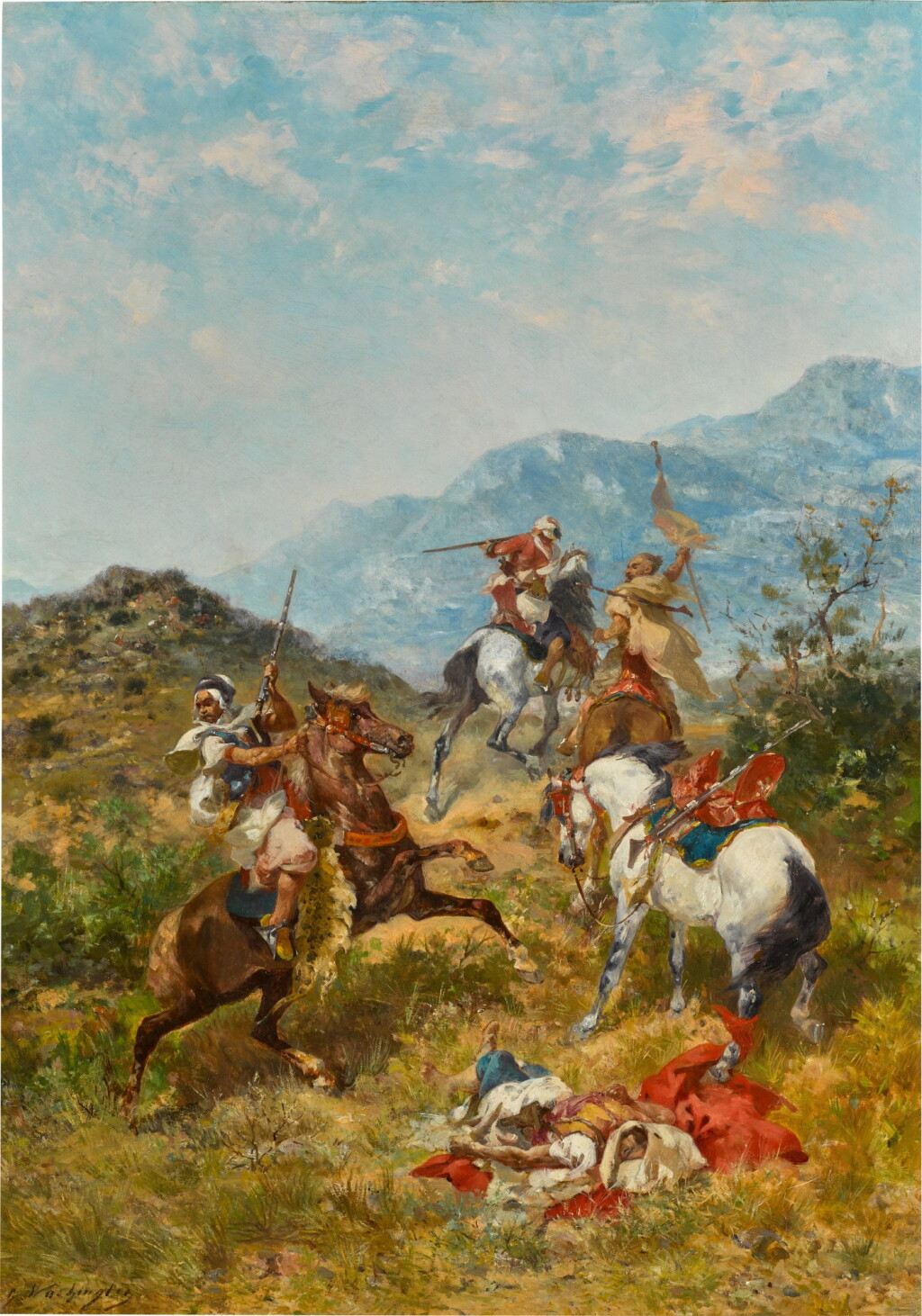 View full screen - View 1 of Lot 21. A Skirmish.