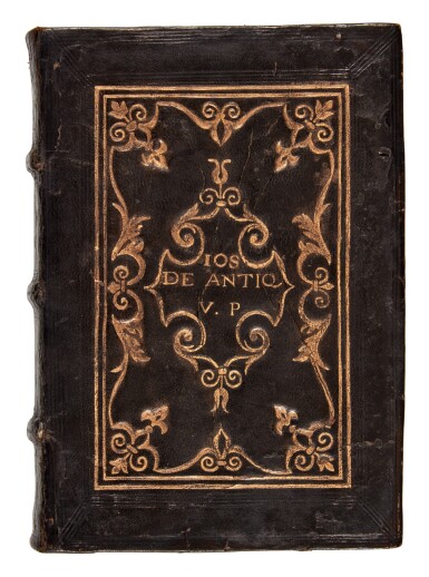 View full screen - View 1 of Lot 1133. Josephus, Omnia, quae extant, opera, Lyon, 1539, contemporary northern black Italian binding.