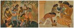 The Toilet of the Infant Krishna Divine; Folk Dance