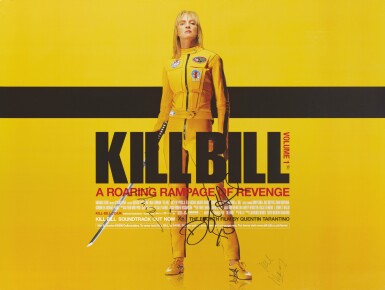 View full screen - View 1 of Lot 236. KILL BILL: VOLUME 1 (2003) POSTER, BRITISH, SIGNED BY UMA THURMAN, MICHAEL MADSEN AND DARYL HANNAH .