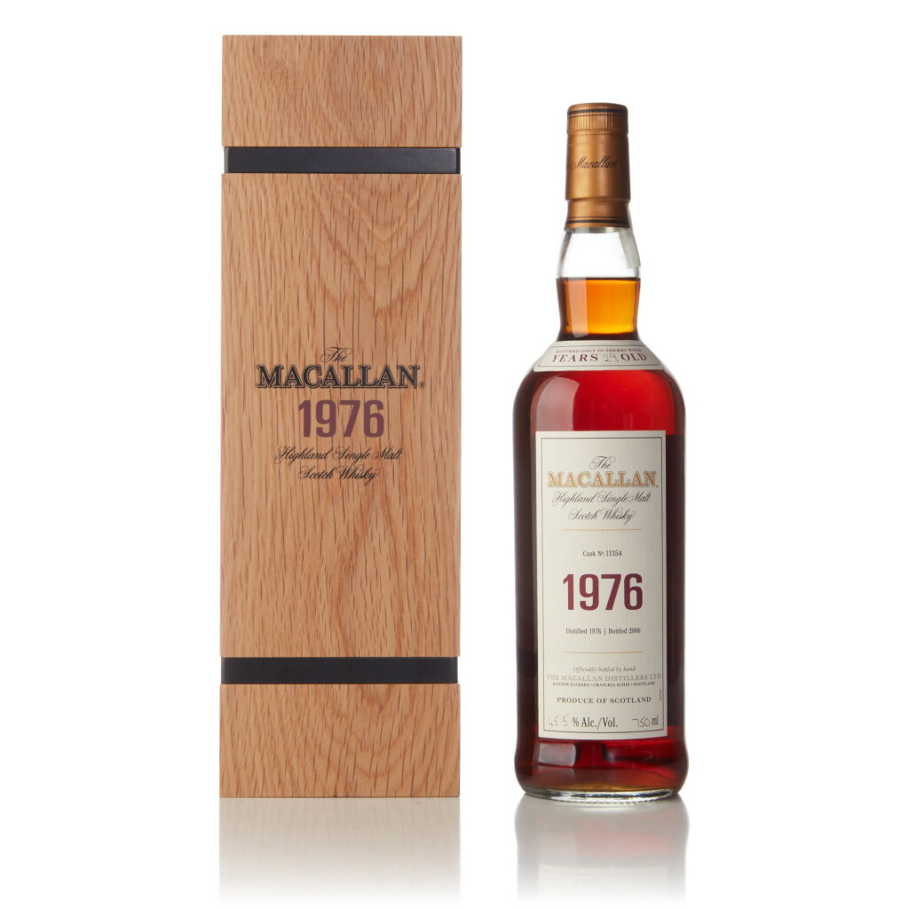 View full screen - View 1 of Lot 6. The Macallan Fine & Rare 29 Year Old Cask No. 11354 45.5 abv 1976 (1 Bottle 75cl).