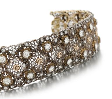 View full screen - View 1 of Lot 40. Buccellati, diamond bracelet (Bracciale in diamanti Buccellati).