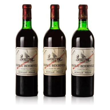 View full screen - View 1 of Lot 443. Château Beychevelle 1971 (3 BT).