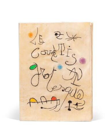 View full screen - View 1 of Lot 241. Le Courtisan grotesque. Iliazd, 1974. Avec envoi illustré d'un dessin original signé..