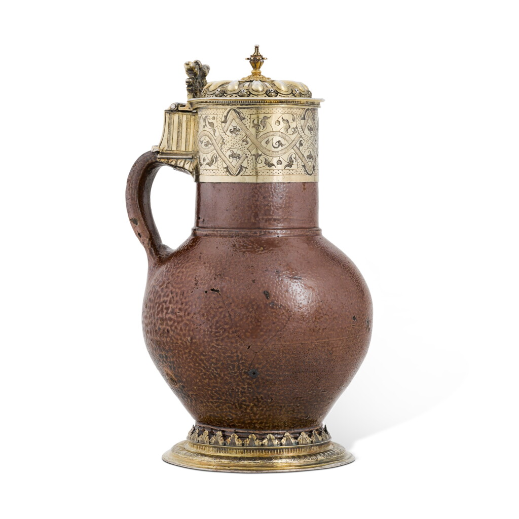 View full screen - View 1 of Lot 6. An Elizabeth I silver-gilt tigerware jug, unmarked, second half of the 16th century.
