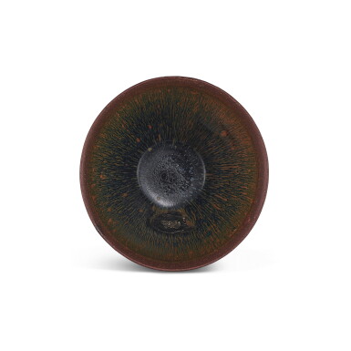 View full screen - View 1 of Lot 359. A Jian 'hare’s fur' black-glazed tea bowl, Southern Song dynasty 南宋 建窰兔毫盞.