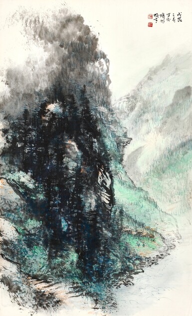 View full screen - View 1 of Lot 6063. 黎雄才 春耕圖 | Li Xiongcai, Farming in Spring Mountains.