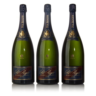 View full screen - View 1 of Lot 590. Pol Roger, Cuvée Sir Winston Churchill 2002 (3 MAG).