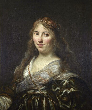 View full screen - View 1 of Lot 4. JOHANN SPILBERG THE YOUNGER | Portrait of a lady, half-length, in imaginary costume.