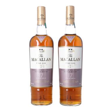 View full screen - View 1 of Lot 5012. The Macallan 17 Year Old Fine Oak 43.0 abv NV (2 BT75).