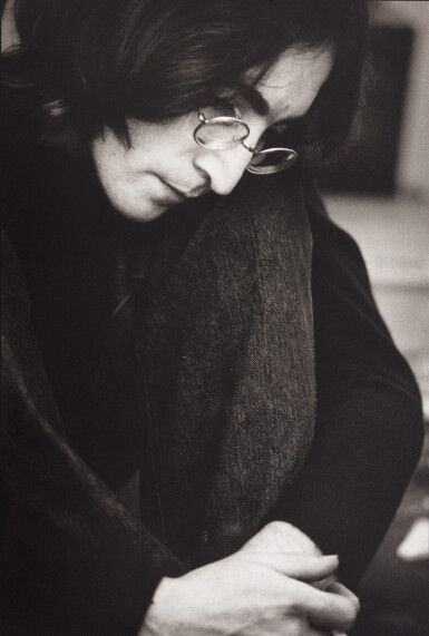 View full screen - View 1 of Lot 136. John Lennon Listening to the 'White Album' London, 1968.