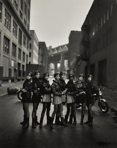 View full screen - View 1 of Lot 23. PETER LINDBERGH | 'THE WILD ONES: CINDY CRAWFORD, TATJANA PATITZ, HELENA CHRISTENSEN, LINDA EVANGELISTA, CLAUDIA SCHIFFER, NAOMI CAMPBELL, KAREN MULDER & STEPHANIE SEYMOUR', BROOKLYN, FOR AMERICAN VOGUE, MAY 1991 .