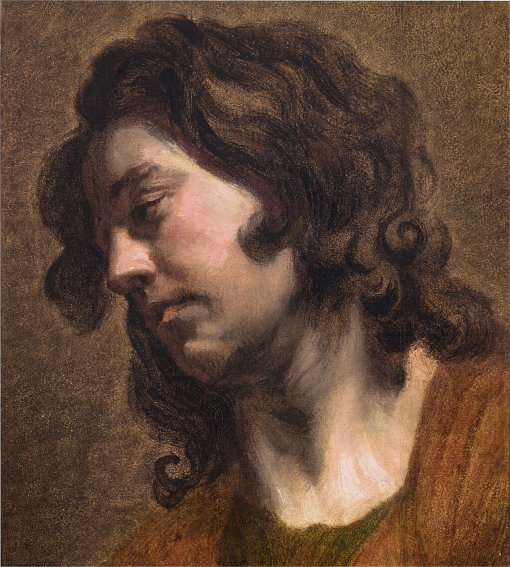 View full screen - View 1 of Lot 338. A sketch of a head, probably an Apostle.