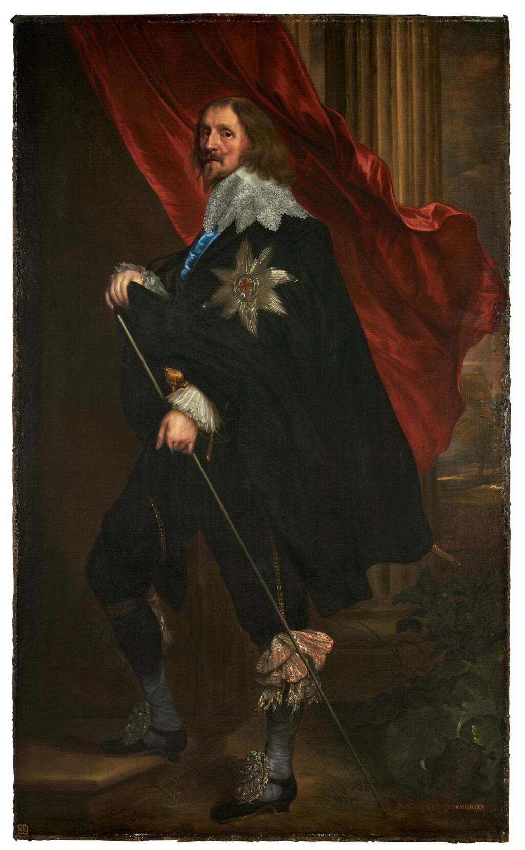 View full screen - View 1 of Lot 68. AFTER SIR ANTHONY VAN DYCK | Portrait of Philip Herbert, 1st Earl of Montgomery and 4th Earl of Pembroke (1584-1650).