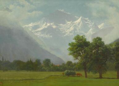 View full screen - View 1 of Lot 80. ALBERT BIERSTADT | MOUNTAIN LANDSCAPE.