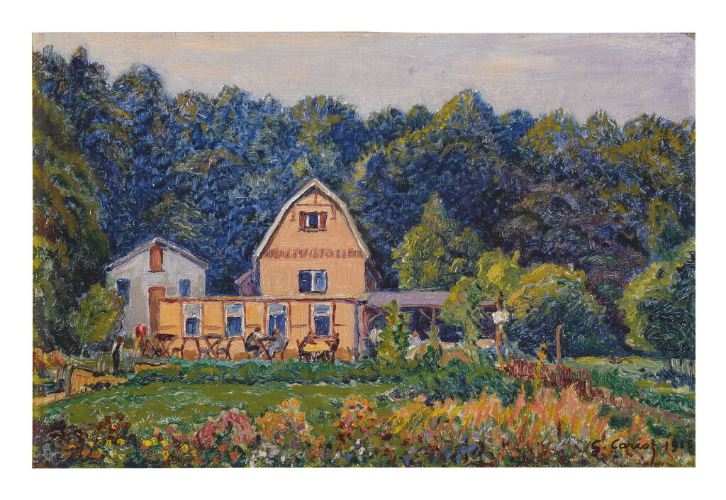 View full screen - View 1 of Lot 87. GUSTAVE CARIOT | RESTAURANT DANS LA FORÊT.