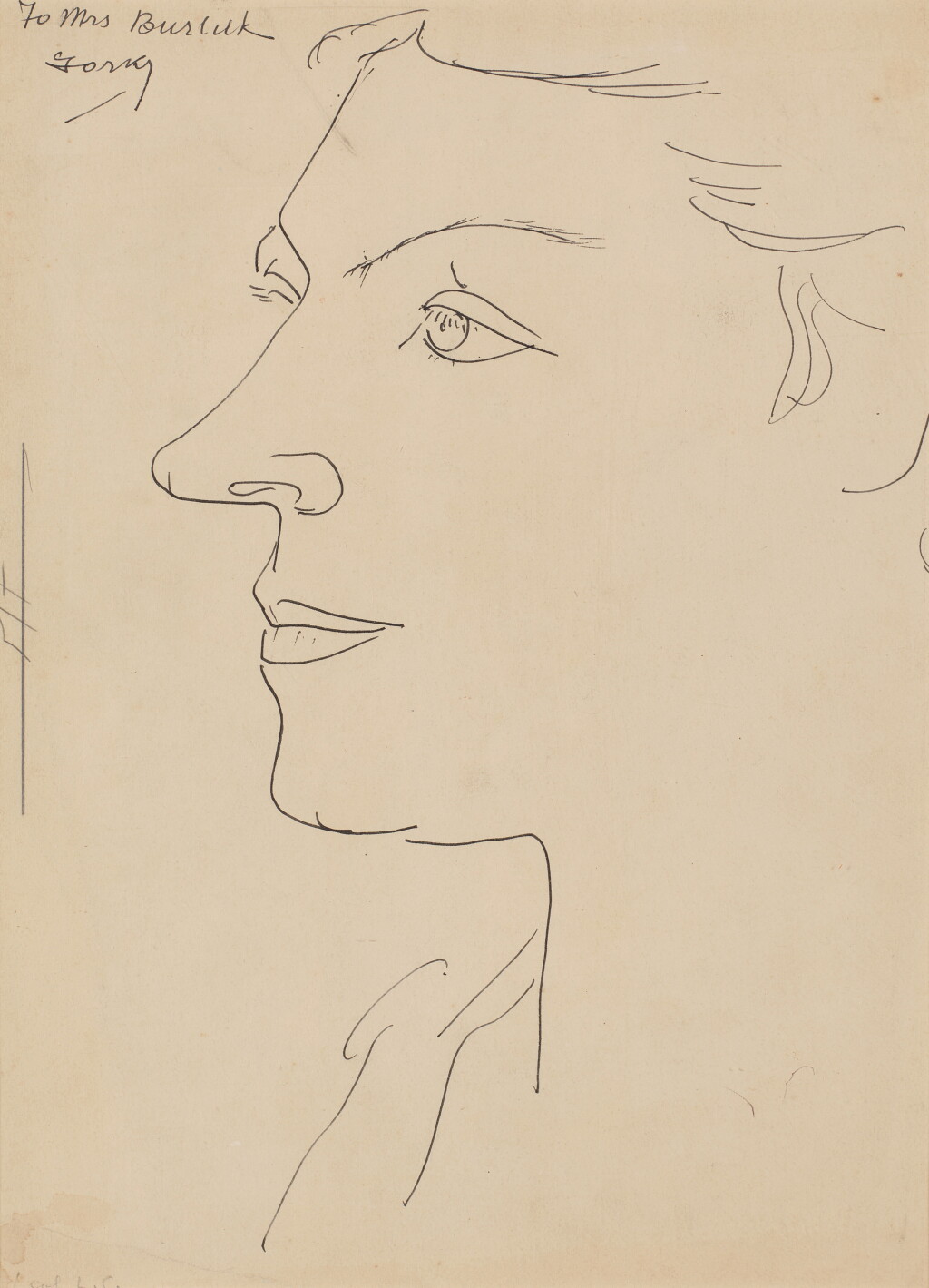 View full screen - View 1 of Lot 1379. Untitled (Portrait of Marussia "Mary" Burliuk).