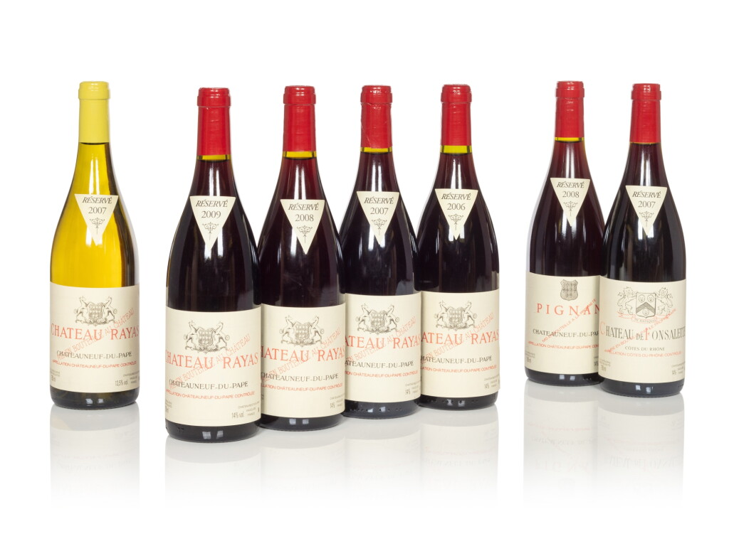 View full screen - View 1 of Lot 8504. Château de Fonsalette, Côtes Du Rhône Réserve 2008 Château Rayas (6 BT).