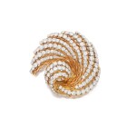 Van Cleef & Arpels | Gold and Diamond Clip-Brooch, France