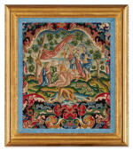 A French Wool and Silk Gros- and Petit- Point Needlework Panel, Early 18th Century