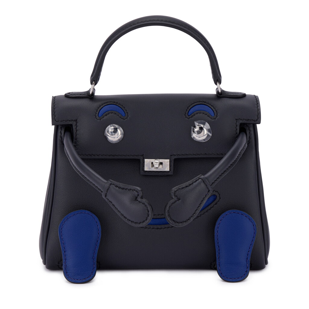View full screen - View 1 of Lot 577. Limited Edition Bleu Indigo and Bleu Royal Swift Quelle Idole Kelly Doll Palladium Hardware, 2024.
