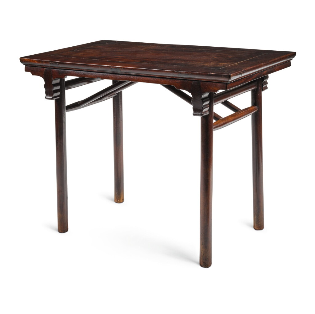 View full screen - View 1 of Lot 337. A TIELIMU FOLDING TABLE, QING DYNASTY, 19TH CENTURY | 清十九世紀 鐵力木摺腿酒桌.