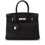 Black Togo Birkin 30 Palladium Hardware, 2024