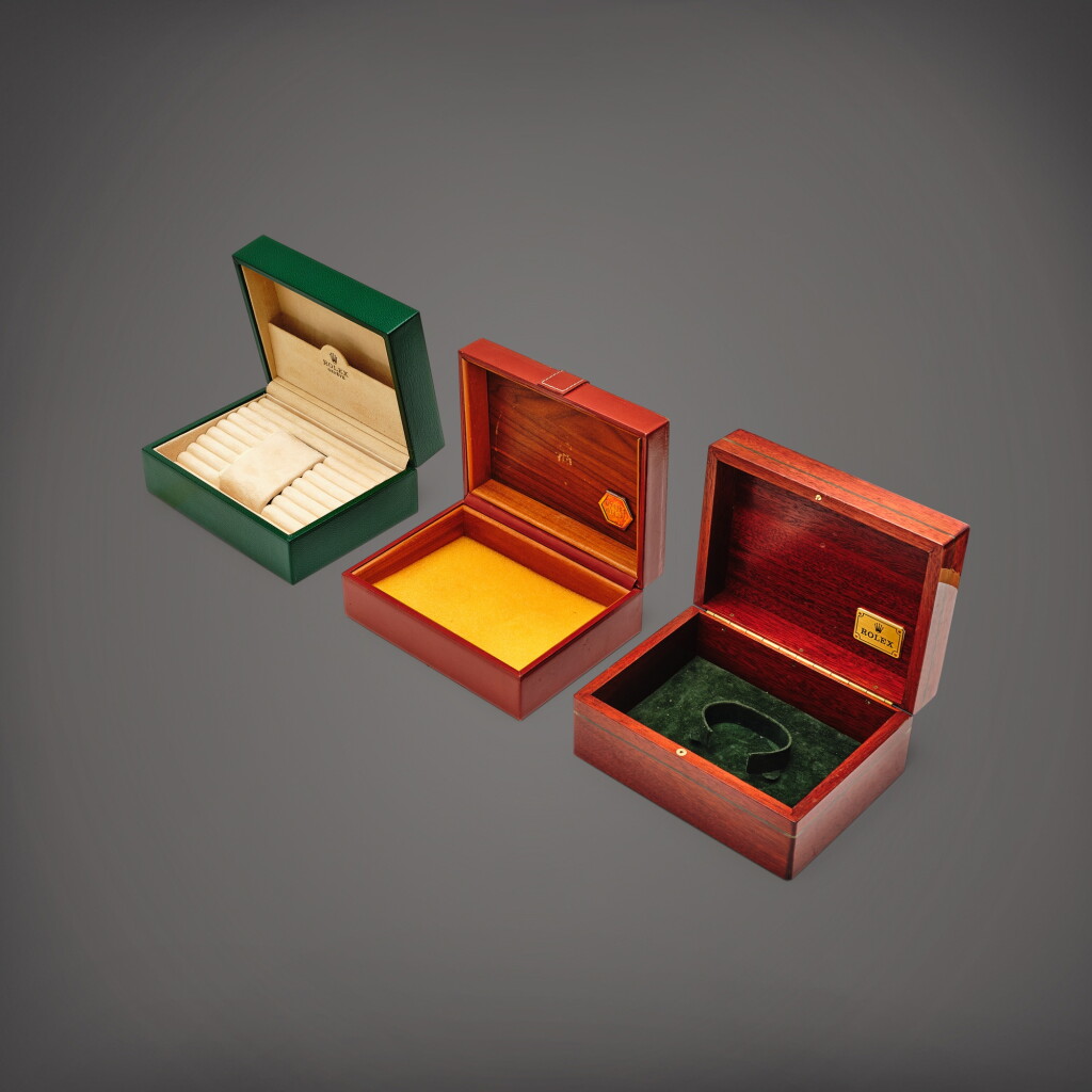 View full screen - View 1 of Lot 8716. A set of three presentation boxes, Circa 1990 | 勞力士 | 一套三件盒子,約1990年製.