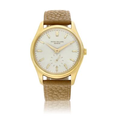 View full screen - View 1 of Lot 350. Reference 2526 A yellow gold wristwatch with a 'first series' enamel dial, Circa 1955.