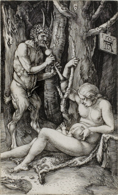 View full screen - View 1 of Lot 260. The Satyr Family (Bartsch 69; Meder, Hollstein 65; Schoch Mende Scherbaum 44).