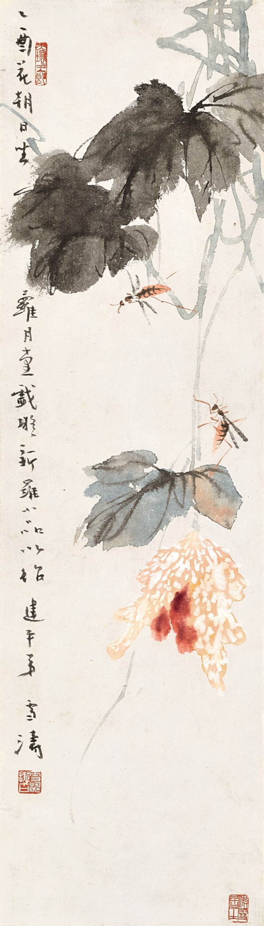 Wang Xuetao 王雪濤 | Insects and Vines 瓜藤草蟲 | Fine Chinese Paintings