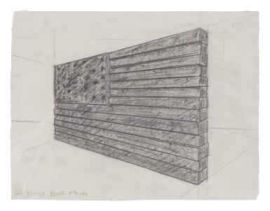 View full screen - View 1 of Lot 452. ROBERT LONGO | CAST BRONZE BLACK FLAG (STUDY FOR THE BULLET OR THE BALLOT).