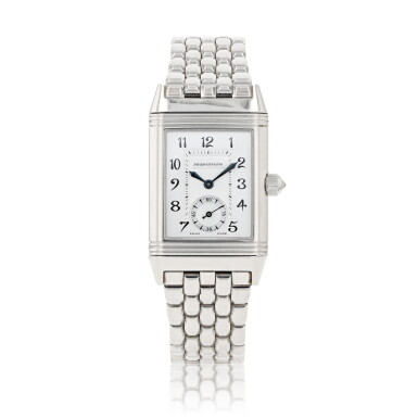 View full screen - View 1 of Lot 309. Jaeger-LeCoultre | Montre bracelet de dame or, "Reverso Duetto" | Lady's gold bracelet watch, 'Reverso Duetto'.