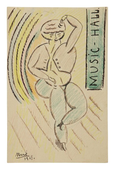 View full screen - View 1 of Lot 34. JOAN MIRÓ | SANS TITRE (MUSIC-HALL).