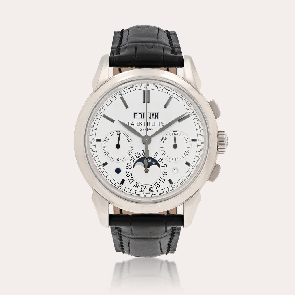 View full screen - View 1 of Lot 351. Reference 5270G-001 Montre bracelet chronographe à quantième perpétuel en or blanc avec phases de lune, année bissextile et indication du jour et de la nuit | White gold chronograph perpetual calendar wristwatch with moon phases, leap year and day/night indication Vers 2013 | Circa 2013.