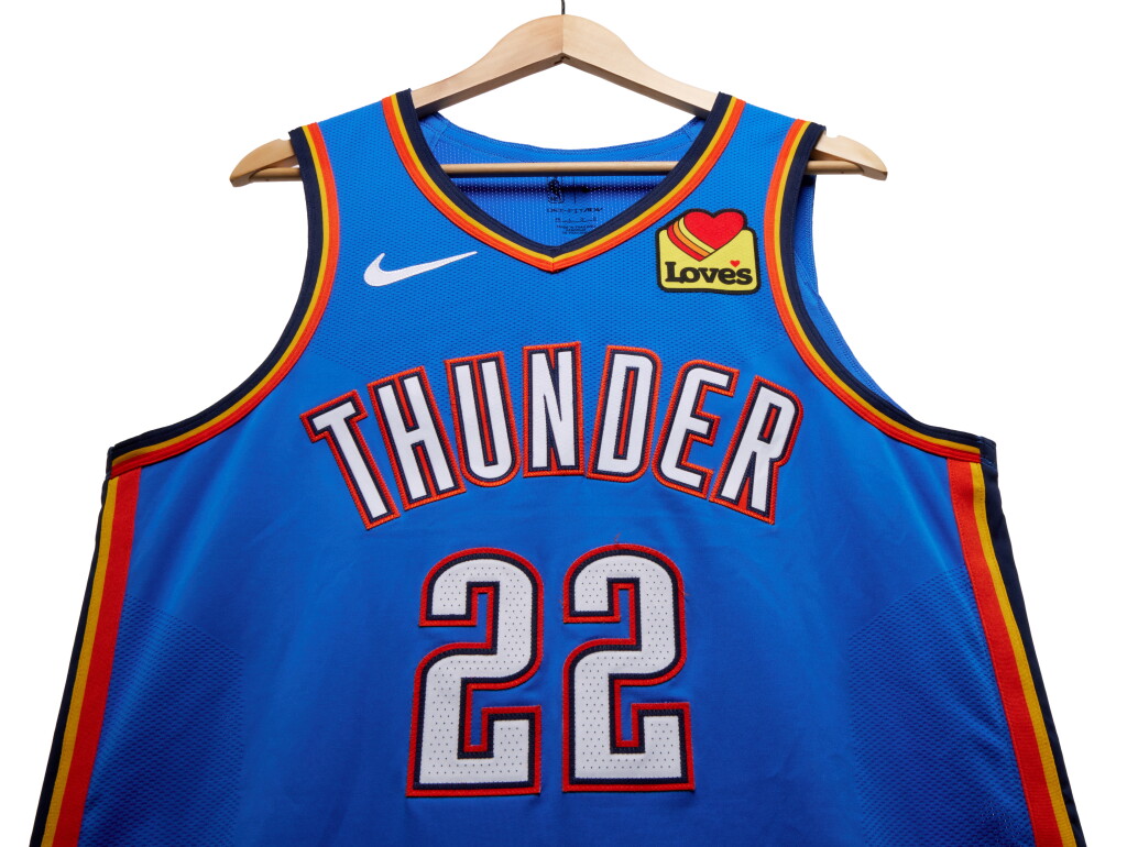 View full screen - View 1 of Lot 81. Cason Wallace ‘Rookie Debut’ Oklahoma City Thunder 2023-2024 Kia NBA Tip-Off Game Worn Icon Edition Jersey | Matched to 2 Games.