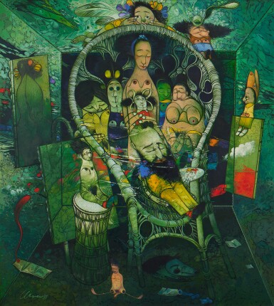 View full screen - View 1 of Lot 972. El gran artista y sus modelos.