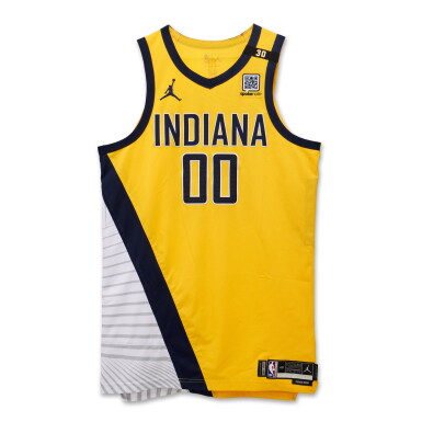 View full screen - View 1 of Lot 180. Bennedict Mathurin Indiana Pacers 2024 NBA Eastern Conference Round 1 Game Issued Statement Edition Jersey | Game 1.
