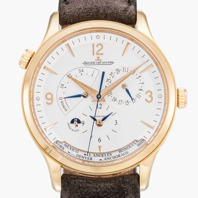 View full screen - View 1 of Lot 329. Master Control Geographic, Reference Q4122520 | A pink gold world time wristwatch with date, day/night and power reserve indication | Circa 2022.